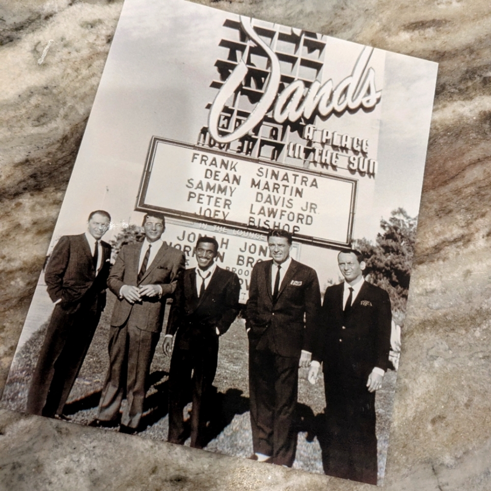 Rat Pack Photo 8 x 10 Sinatra Sammy Davis Jr. Dean Martin Peter Lawford + NWOT